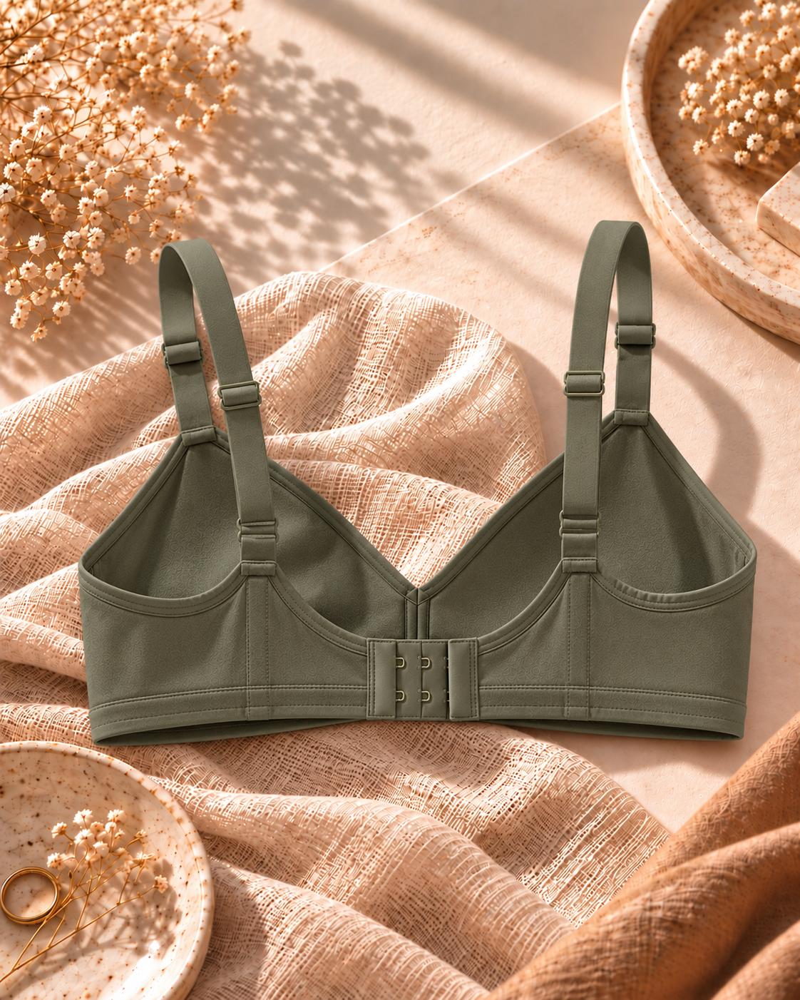 RIDOZ Green Bra Back View